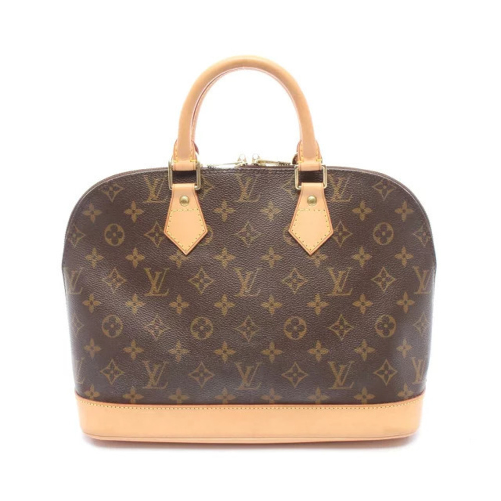 Louis Vuitton Alma Monogram Handbag Canvas Leather Brown